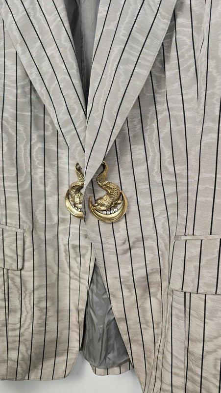 Blazer Gianfranco Ferre Ligné Broche Doré (48)