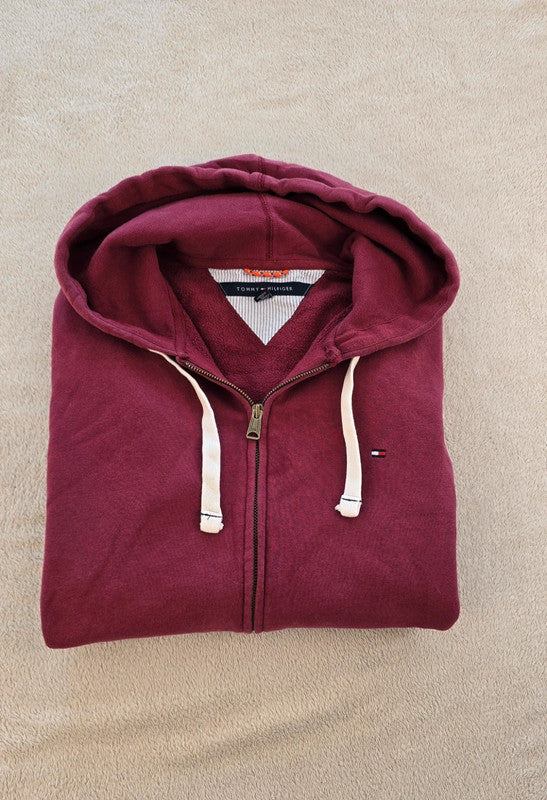 Tommy Hilfiger - Sweat à Capuche Bordeaux (L)