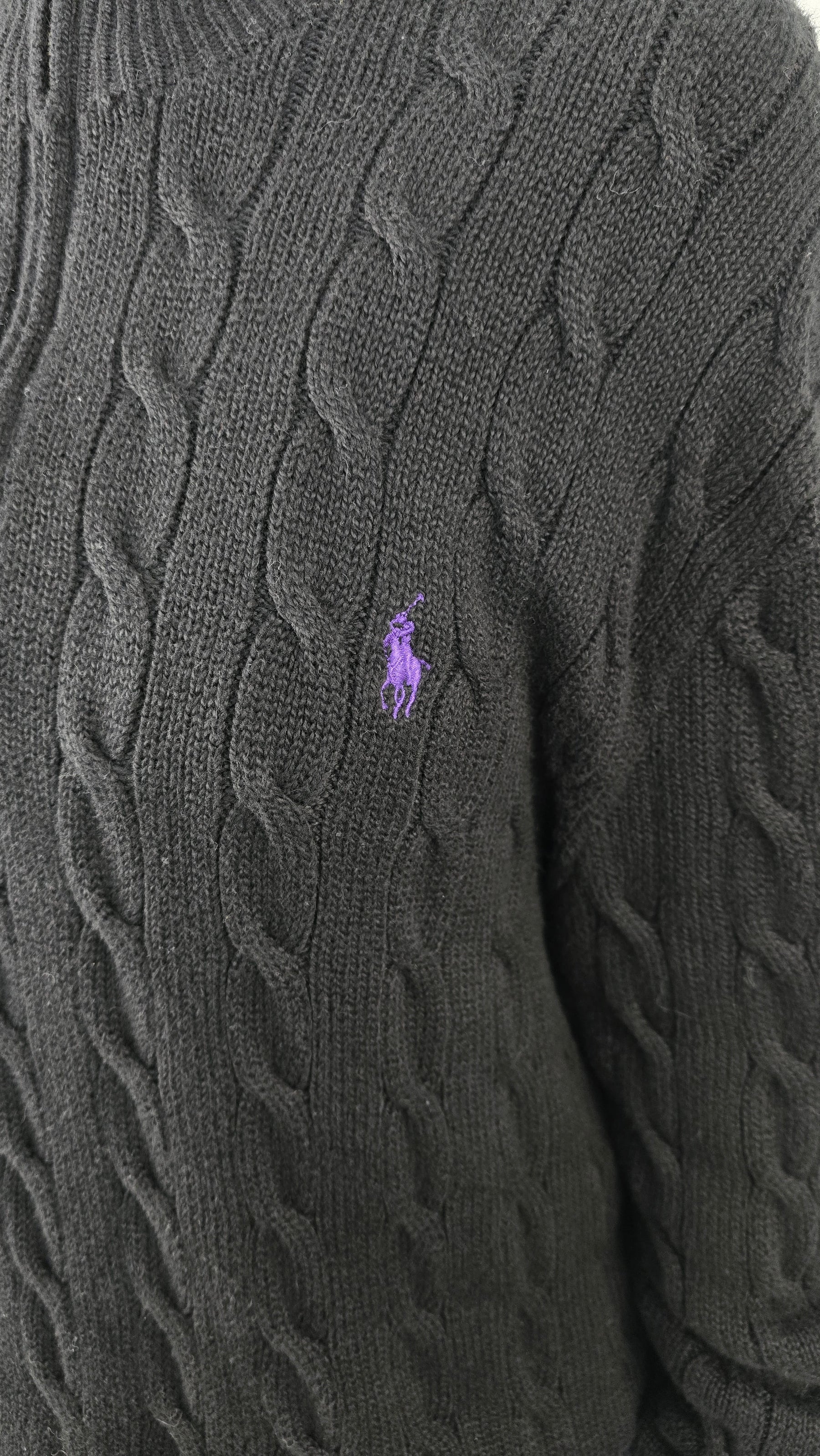 Ralph Lauren - Pull Maille Torsadé Half-zip (L)