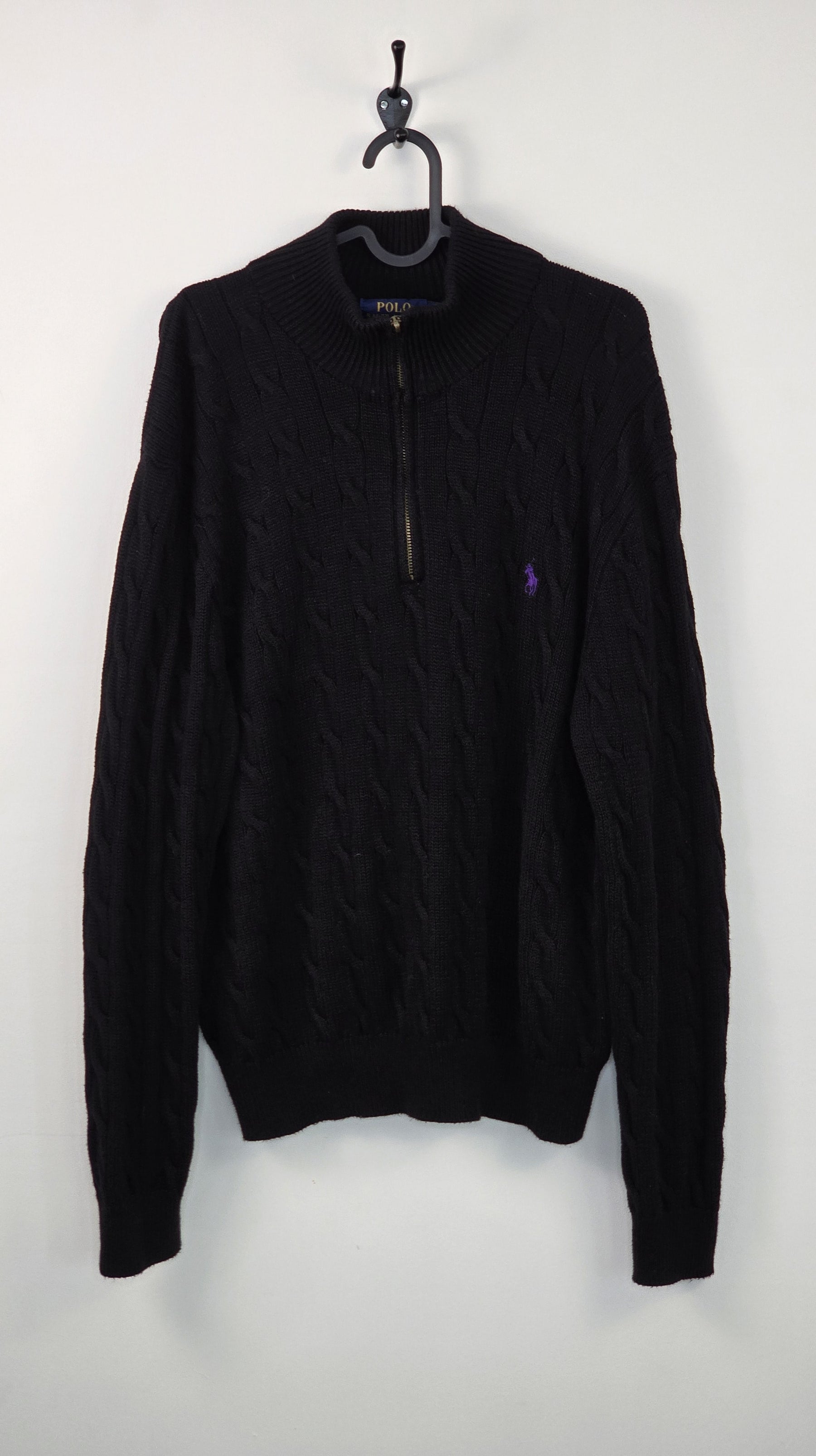 Ralph Lauren - Pull Maille Torsadé Half-zip (L)