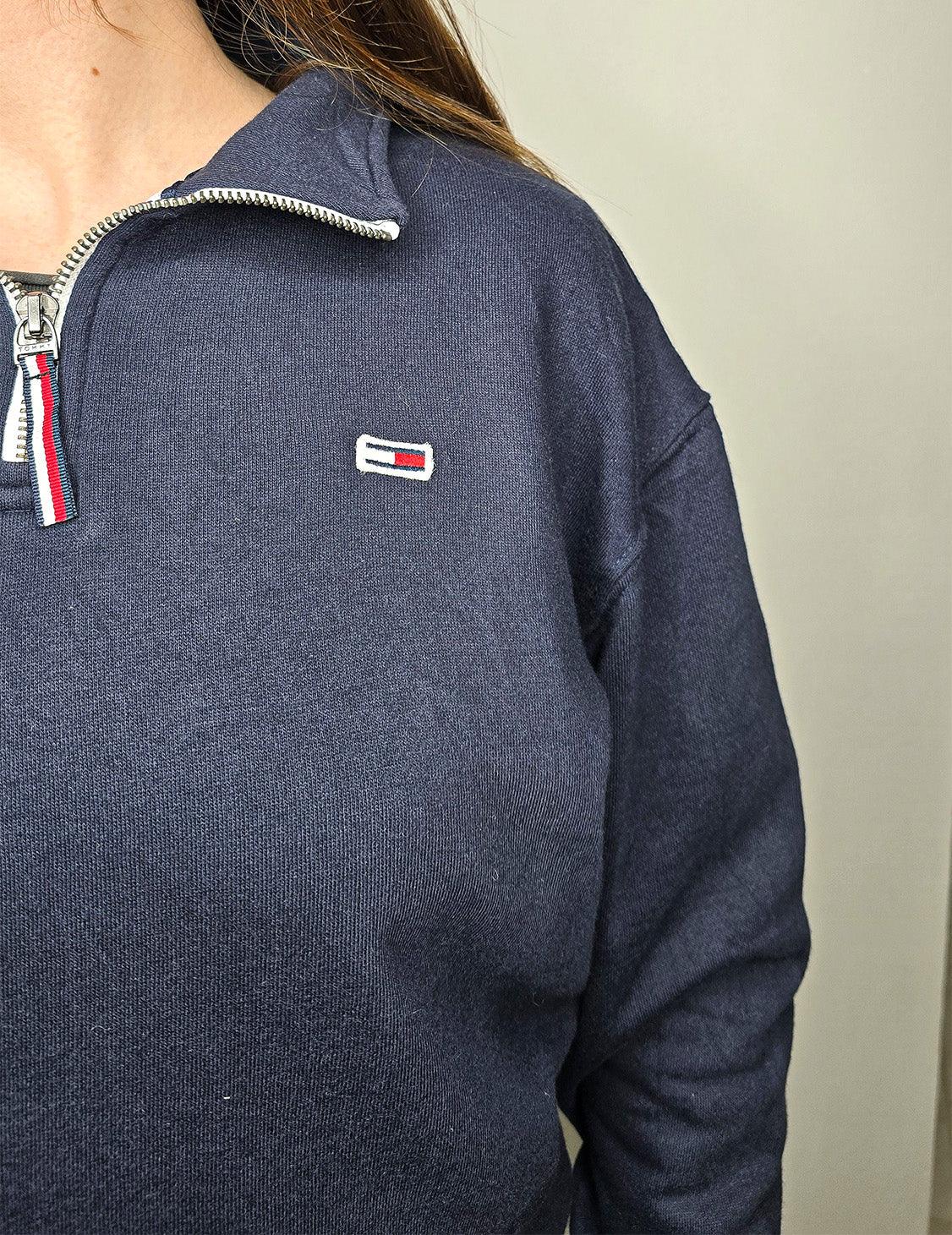 Tommy Hilfiger - Half-Zip Crop-top Sweat S