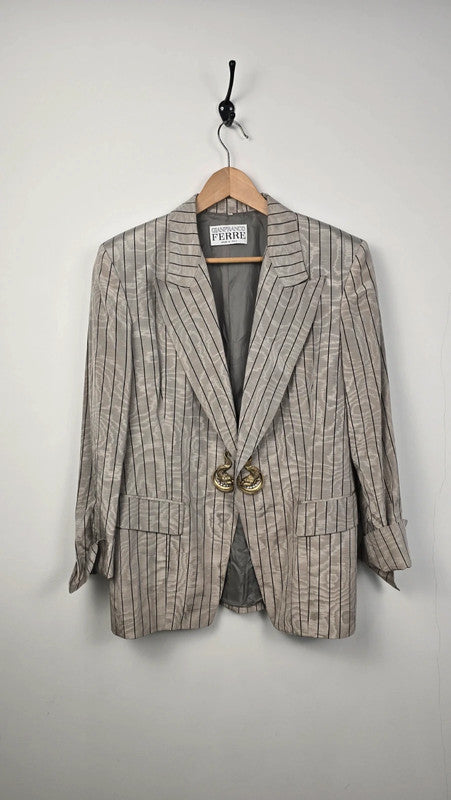Blazer Gianfranco Ferre Ligné Broche Doré (48)