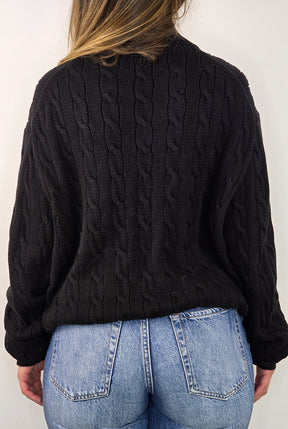 Ralph Lauren - Pull Maille Torsadé Half-zip (L)