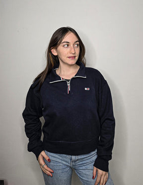 Tommy Hilfiger - Half-Zip Crop-top Sweat S