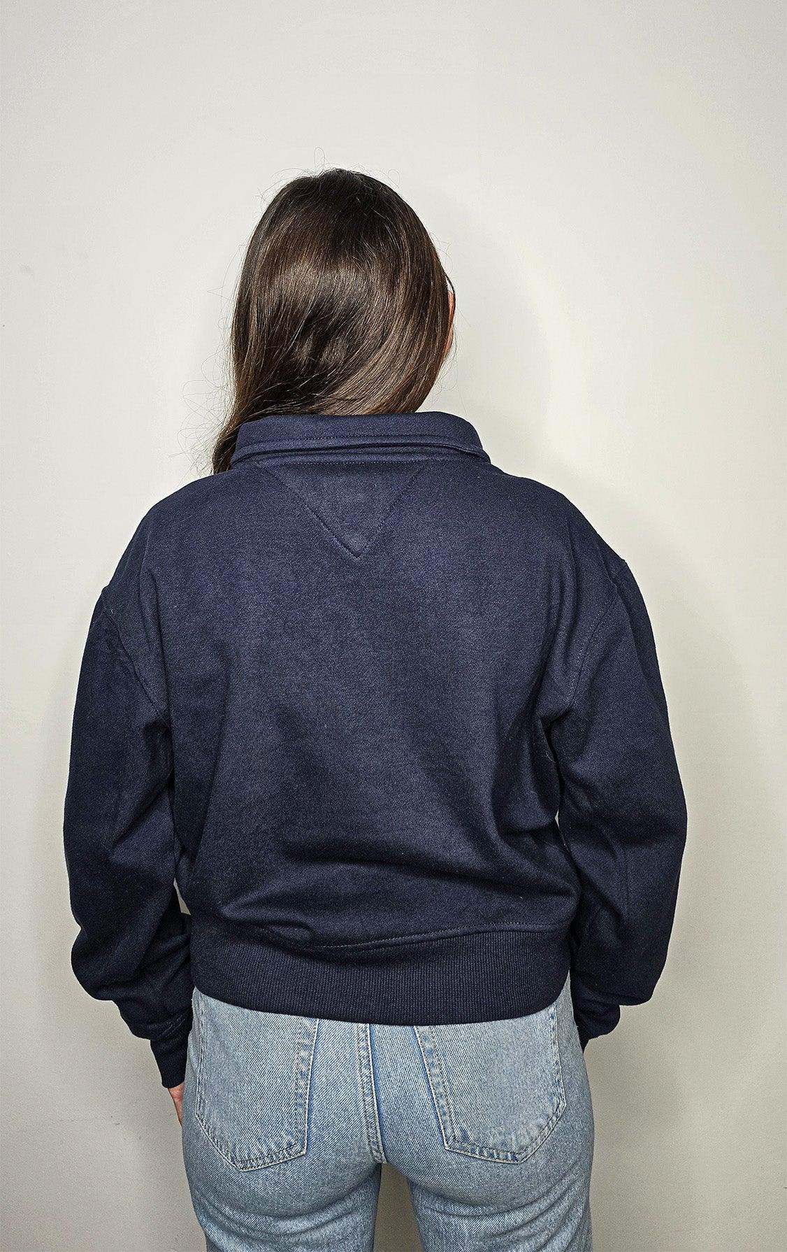 Tommy Hilfiger - Half-Zip Crop-top Sweat S
