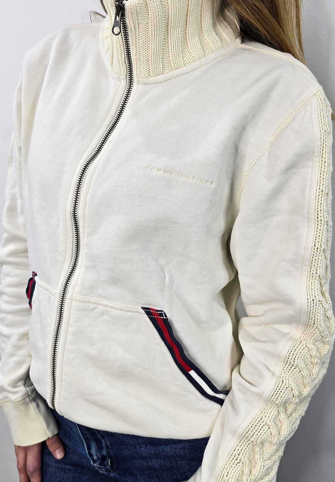 Tommy Hilfiger Pull Zippé Vintage en Tricot - Modèle Très Rare
